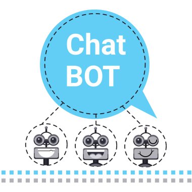 Bedava Chat Bot, Robot sanal yardım öğe Web sitesi veya mobil uygulamalar, yapay zeka kavramı