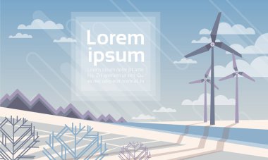 Rüzgar türbin kule kış kar alan alternatif enerji kaynağı teknolojisinde