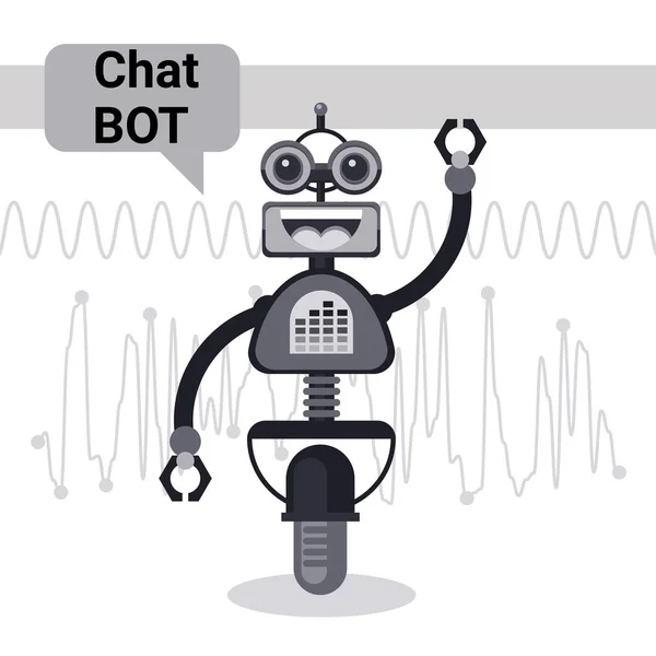 Δωρεάν Chat Bot, στοιχείο είναι εικονική βοήθεια ρομπότ του ιστότοπου ή κινητές εφαρμογές τεχνητής νοημοσύνης έννοια — Διανυσματικό Αρχείο
