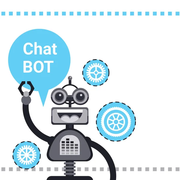 Volný Chat Bot, Robot virtuální pomoc prvek webové stránky nebo mobilní aplikace, koncept umělé inteligence — Stockový vektor