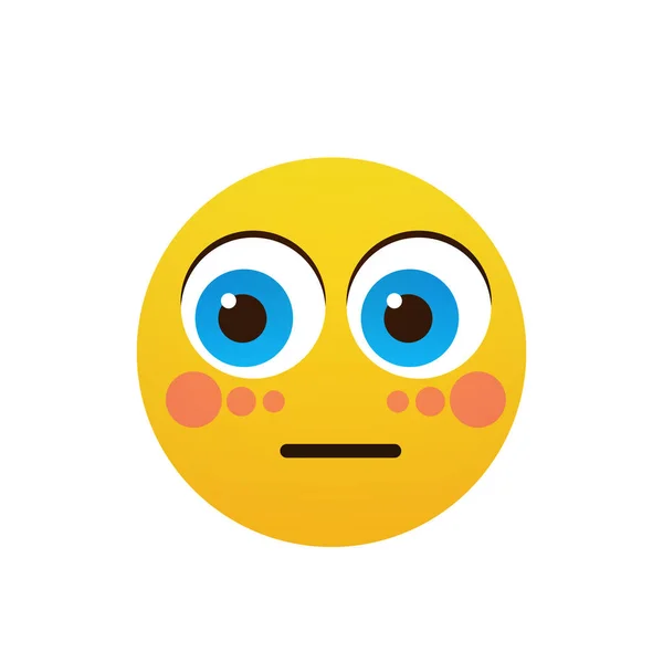 Ícone de emoção de pessoas chocadas do rosto amarelo dos desenhos animados —  Vetores de Stock