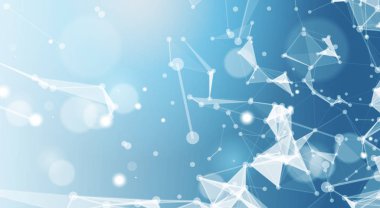 Poligonal geometrik arka plan afiş kopya alanı ile