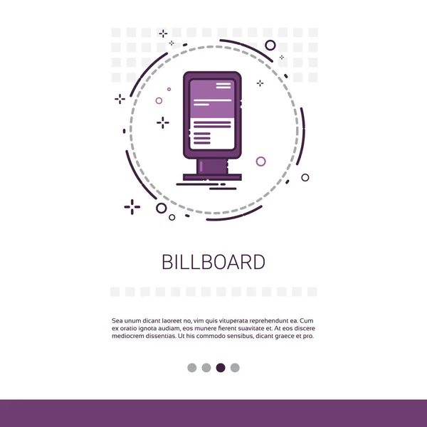 Рекламный плакат Billboard Sign Web Banner with Copy Space — стоковый вектор