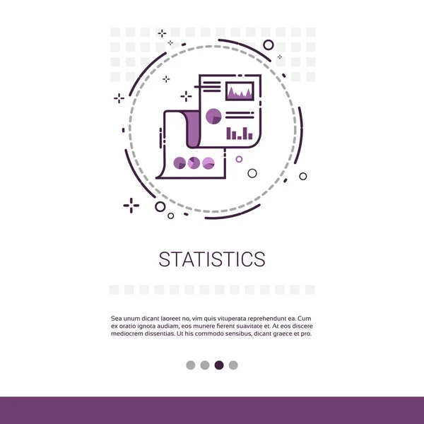 Statistics Analysis Concept Finance Diagram Data Web Banner With Copy Space — Stock Vector