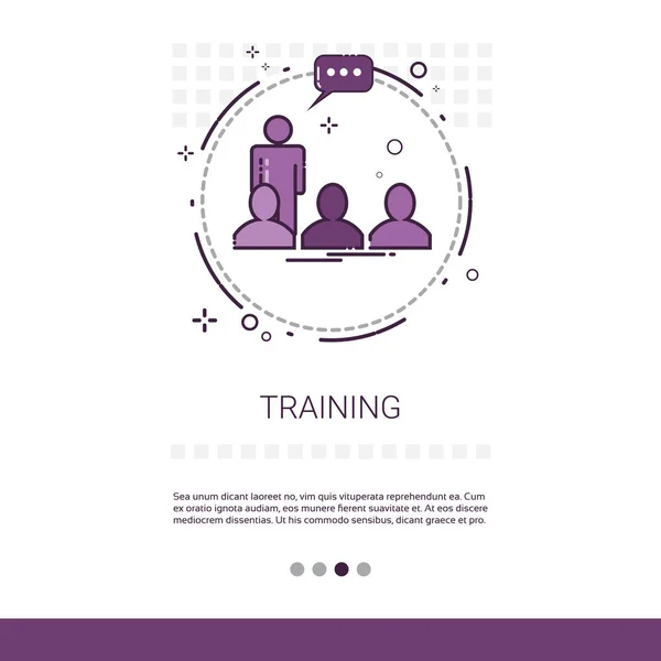Cursos de formación de aprendizaje Banner web de educación con espacio de copia — Vector de stock