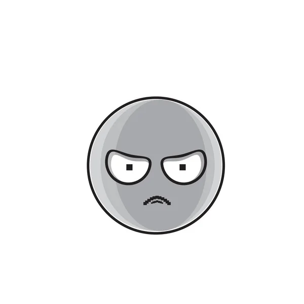 Angry Cartoon Face Negative People Emotion Icon — Stock Vector