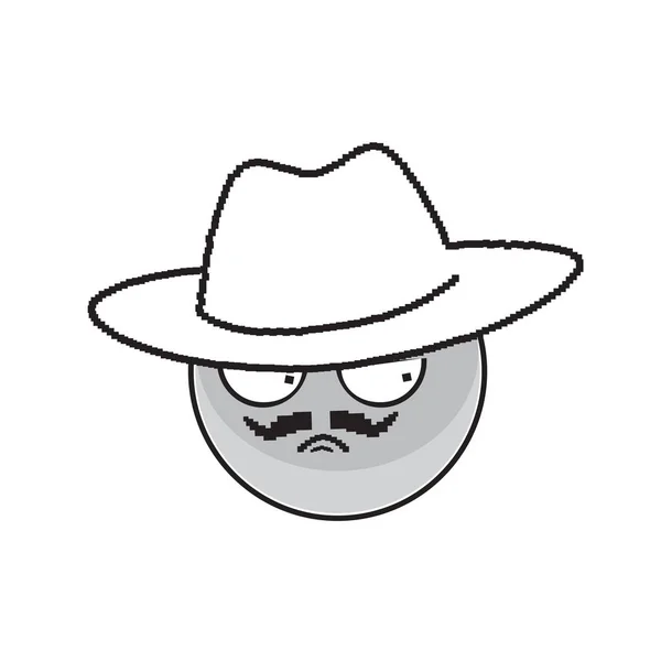 Caricatura enojada expresión de la cara de la gente Emoticon Emoji — Vector de stock