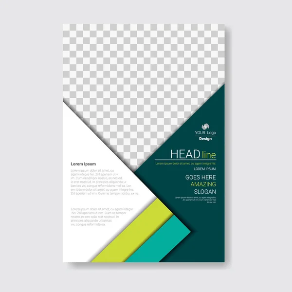 Template Design Brochure, Annual Report, Magazine, Poster, Corporate Presentation, Portfolio, Flyer With Copy Space – stockvektor