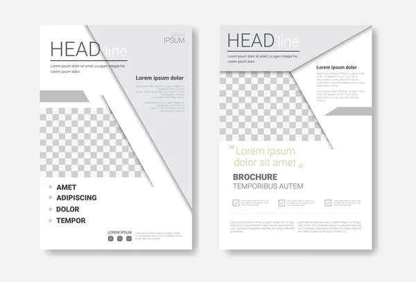 Modelo Design Brochure Set, Relatório Anual, Revista, Cartaz, Coleção de Apresentação Corporativa, Portfólio, Folheto com Espaço de Cópia —  Vetores de Stock