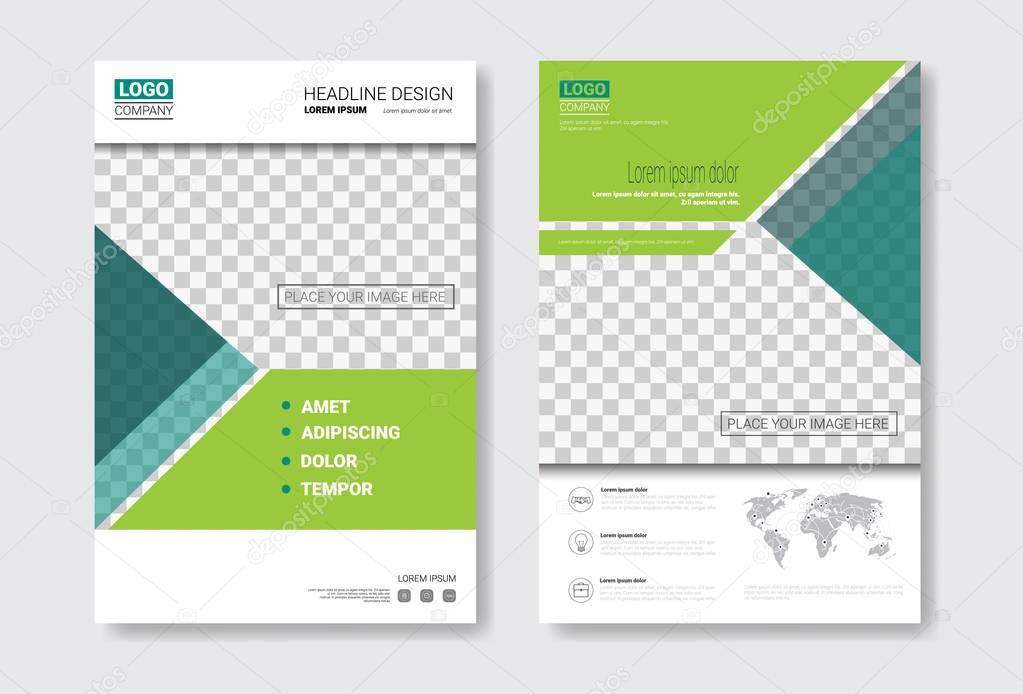 Template Design Brochure Set, Annual Report, Magazine, Poster, Corporate Presentation Collection, Portfolio, Flyer With Copy Space