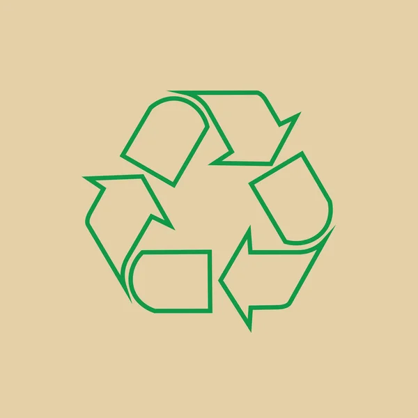 Recycling-Symbol grüne Pfeile Logo Web-Symbol — Stockvektor