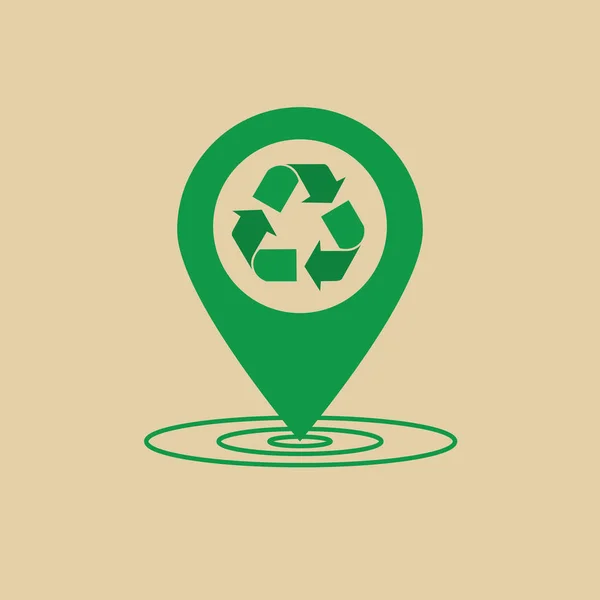 Recycling-Symbol grüne Pfeile Logo Web-Symbol — Stockvektor