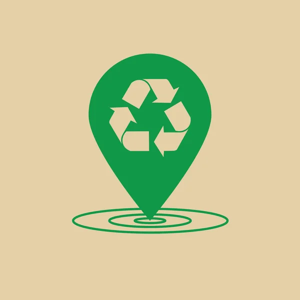Ikona sieci Web Logo zielone strzałki Symbol recyklingu — Wektor stockowy