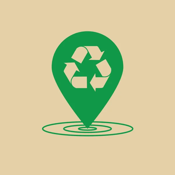 Reciclar símbolo Setas verdes logotipo Web Icon — Vetor de Stock