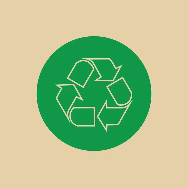 Reciclar símbolo Setas verdes logotipo Web Icon —  Vetores de Stock