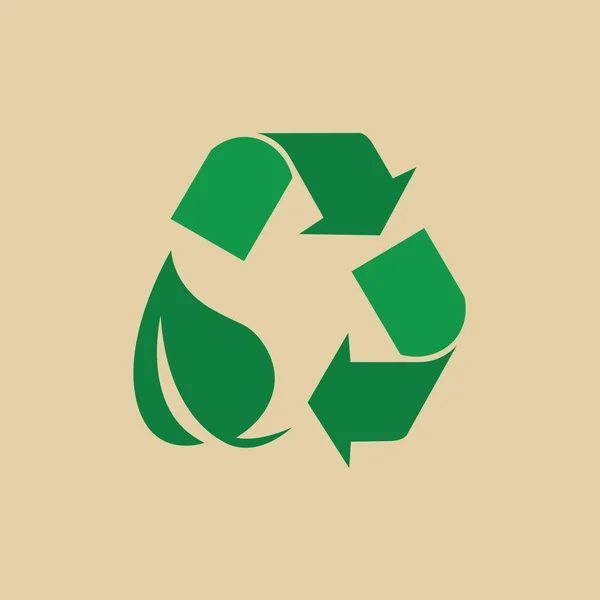 Reciclar símbolo Setas verdes logotipo Web Icon —  Vetores de Stock