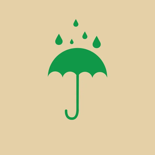 Symbole d'emballage de parapluie aucune icône de signe d'eau — Image vectorielle