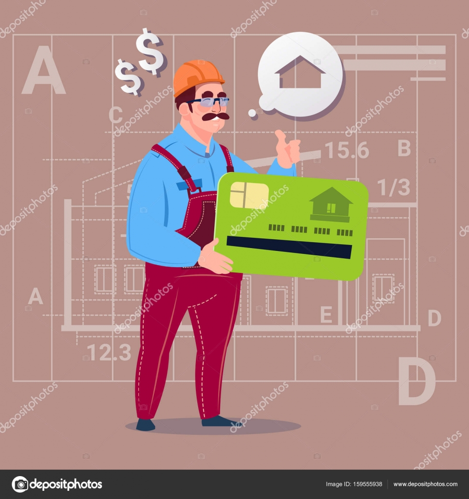 Cartone Animato Generatore Hold Carta Di Credito Vendere