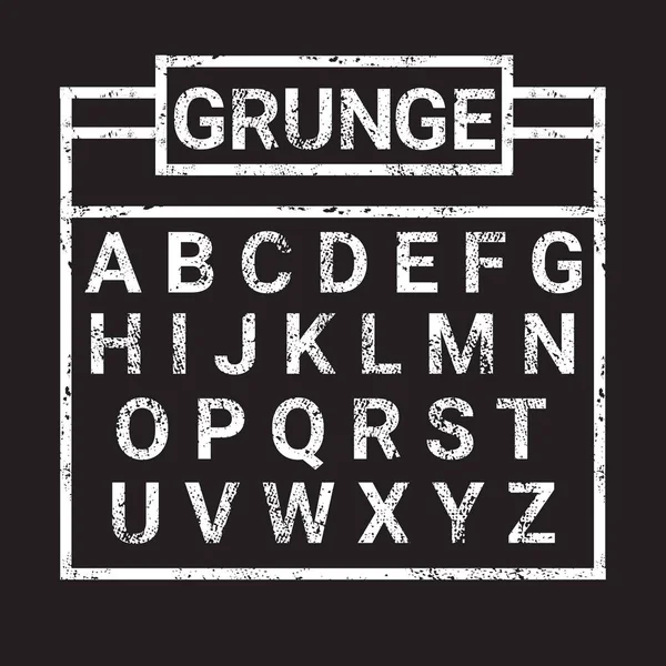 Alfabeto Grunge Letras Coleção Letras de Texto Conjunto —  Vetores de Stock