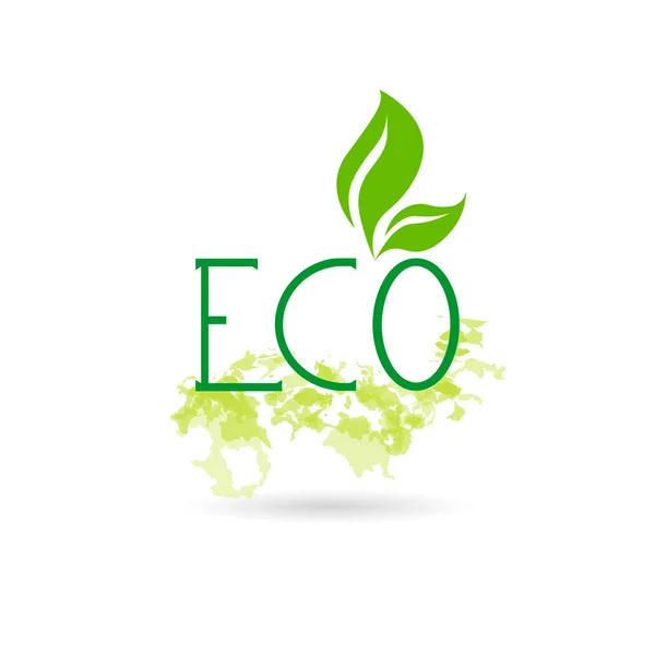 Eco Friendly Organic Natural Bio Product Web Icon Green Logo — Stock Vector