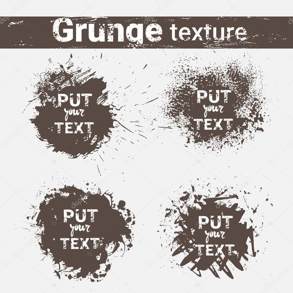 Grunge Texture Background Set Banner Collection With Copy Space