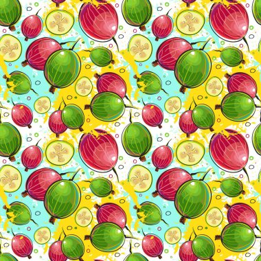 Dikişsiz desen Kamkat meyve egzotik süs arka plan