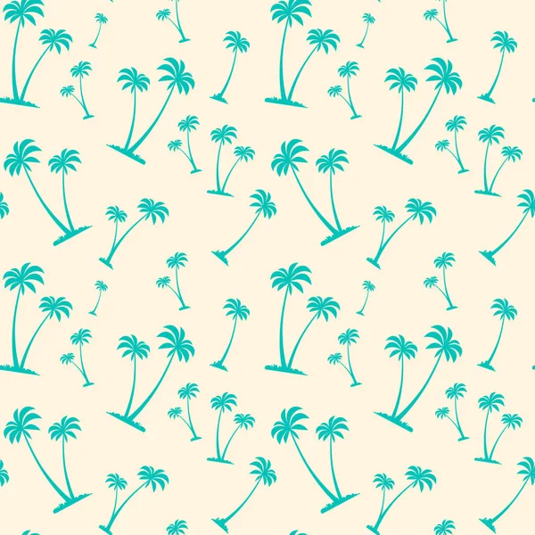 Motif sans couture Palmiers Tropical Summer Ornement Arrière-plan — Image vectorielle