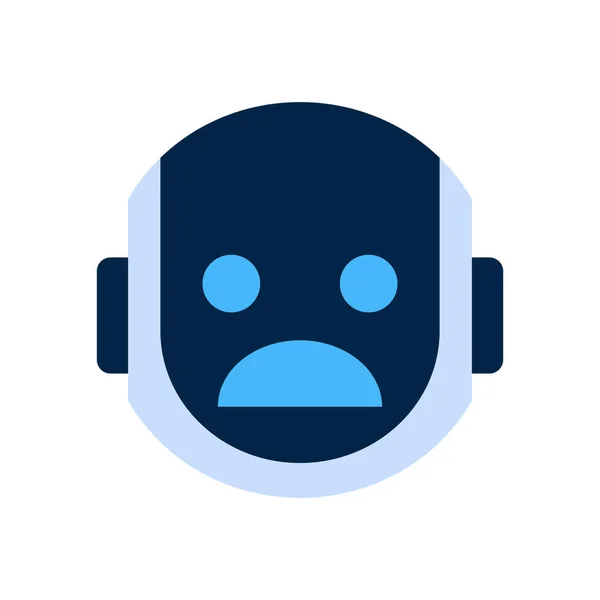 Ρομπότ είδωλο προσώπου συγκλονισμένος πρόσωπο συναίσθημα ρομποτική emoji — Διανυσματικό Αρχείο