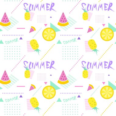 Yaz Dikişsiz desen renkli tropikal süsleme arka plan stili ile