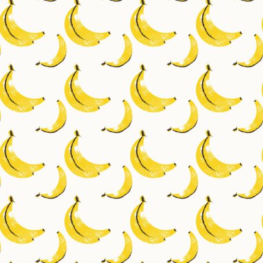 Muz Dikişsiz Desen Renkli Tropikal Süs Arka Plan Stili