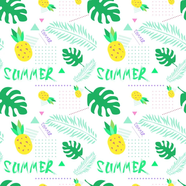 Sommer nahtlose Muster mit bunten tropischen Ornament Hintergrundstil — Stockvektor