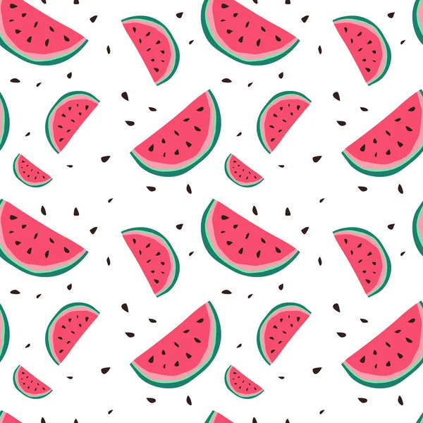 Watermelon Seamless Pattern Colorful Summer Ornament Background Style