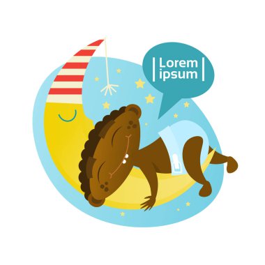 Yürümeye başlayan çocuk çizgi film bebek bezi içinde uyuyan sevimli Afrikalı-Amerikalı bebek çocuk