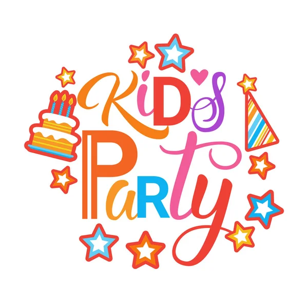 Kids Party Invitation Holiday For Children Banner — Stock Vector
