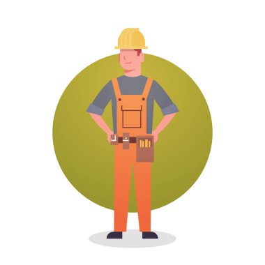 Builder adam simgesi ölçmek işgal yüklenici