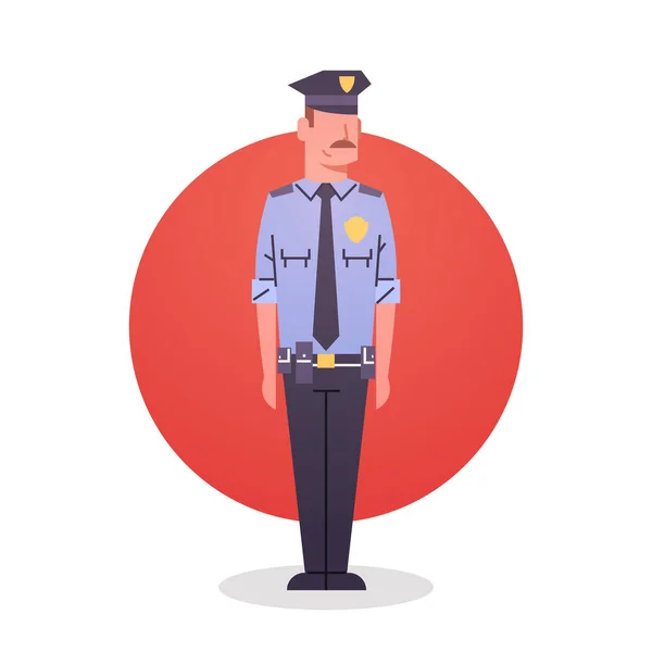 Policial Ícone Masculino Policial Guarda Segurança — Vetor de Stock