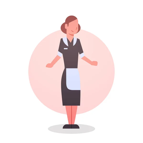 女服务员图标咖啡馆或餐厅工人 — 图库矢量图片