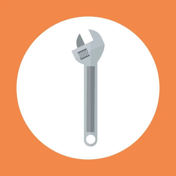 Ikona klucza pracy ręka narzędzie sprzętu Concept — Wektor stockowy