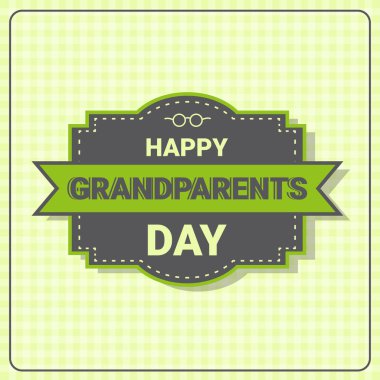 Mutlu büyükbaba ve Büyükanneler Günü kartı afiş tebrik