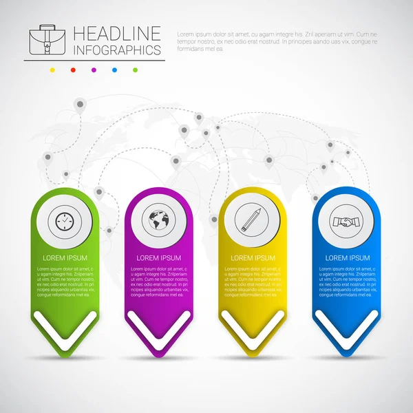 Dünya harita sunuyu kopya alanı Infographic tasarım iş verileri grafik toplama başlık