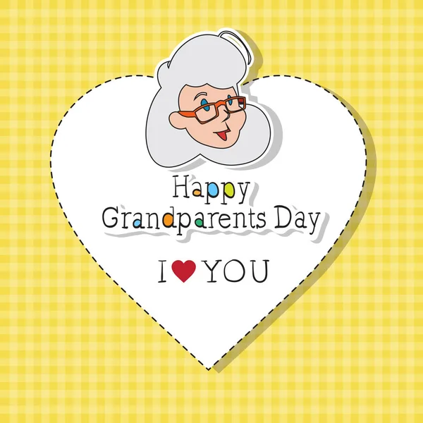 Glücklich Großeltern Tag Grußkarte bunte Banner Pop-Art-Stil — Stockvektor
