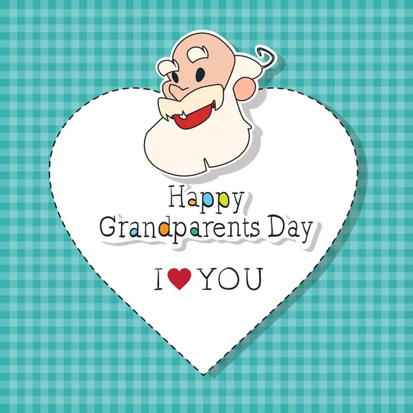 幸せな祖父母の日グリーティング カード カラフルなバナー ポップ アート スタイル — ストックベクタ
