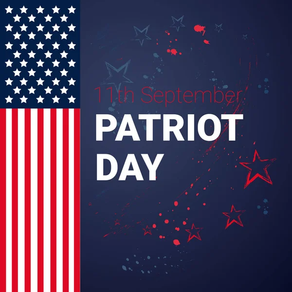 Giornata nazionale dei patrioti degli Stati Uniti Bandiera della bandiera degli Stati Uniti — Vettoriale Stock