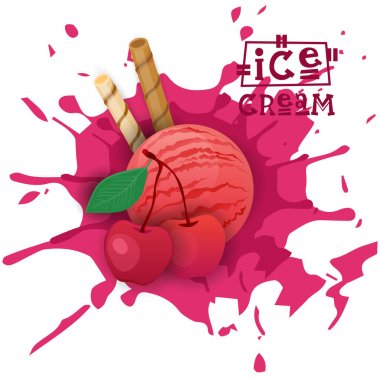 Dondurma kiraz topu meyve tatlı tadı Cafe Posterinizi seçin