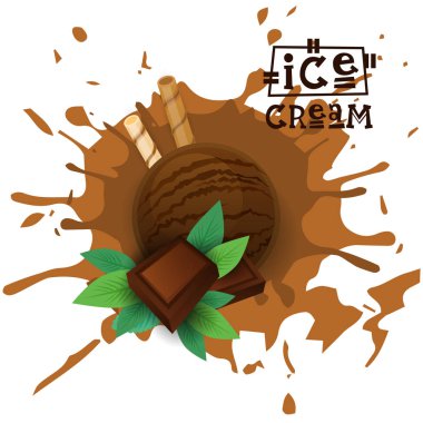 Dondurma çikolatalı top tatlı tadı Cafe Posterinizi seçin