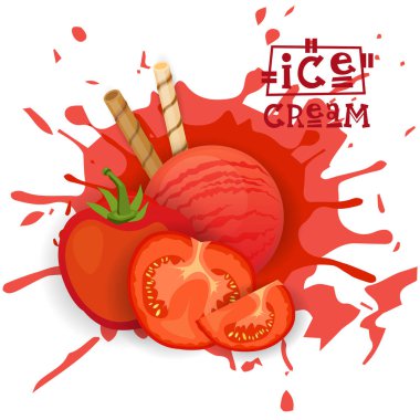 Dondurma domates topu tatlı tadı Cafe Posterinizi seçin