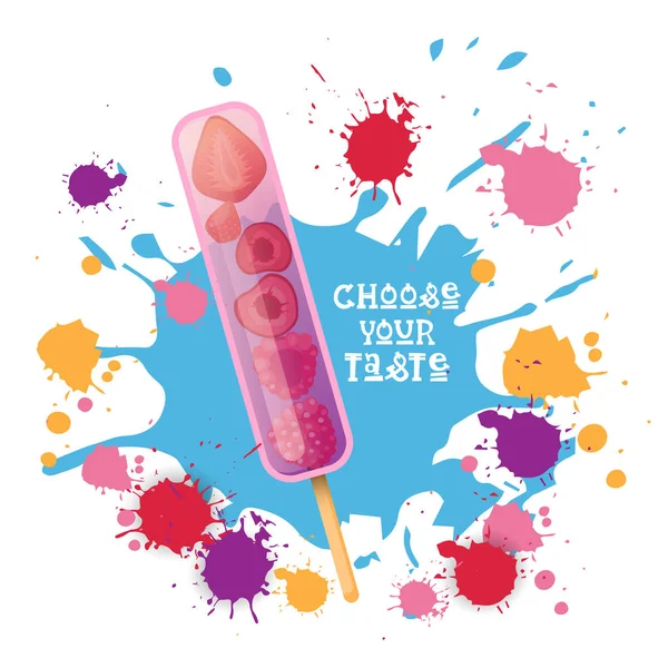 Dondurma Lolly renkli tatlı simgesini seçin, tat Cafe Poster