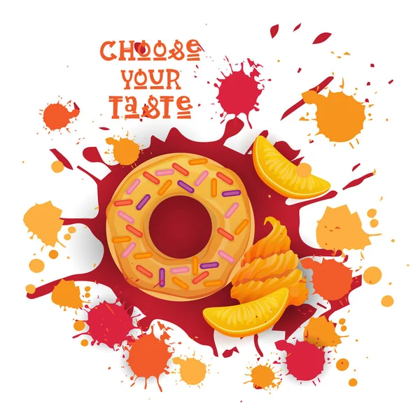 Çörek şeftali renkli tatlı simgesini seçin, tat Cafe Poster