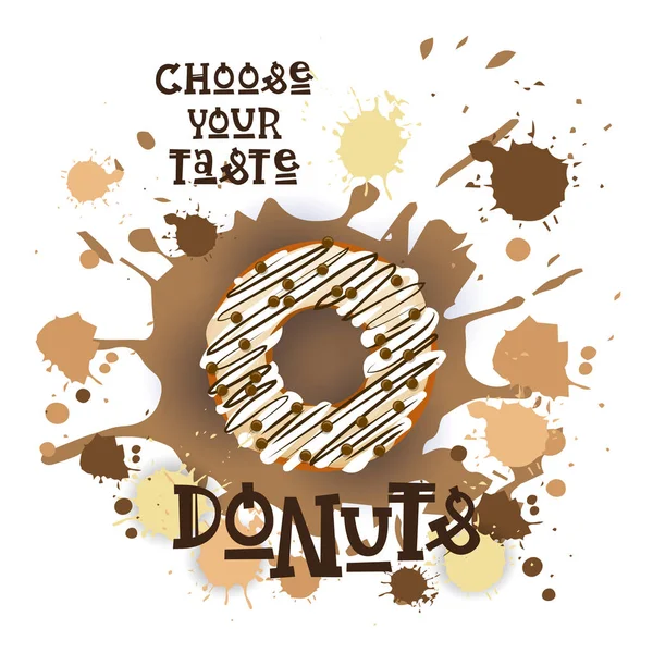 Çörek renkli tatlı simgesini seçin, tat Cafe Poster