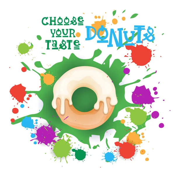 Çörek renkli tatlı simgesini seçin, tat Cafe Poster